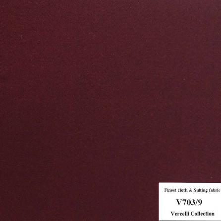 V703/9 Vercelli CXM - Vải Suit 95% Wool - Đỏ Trơn